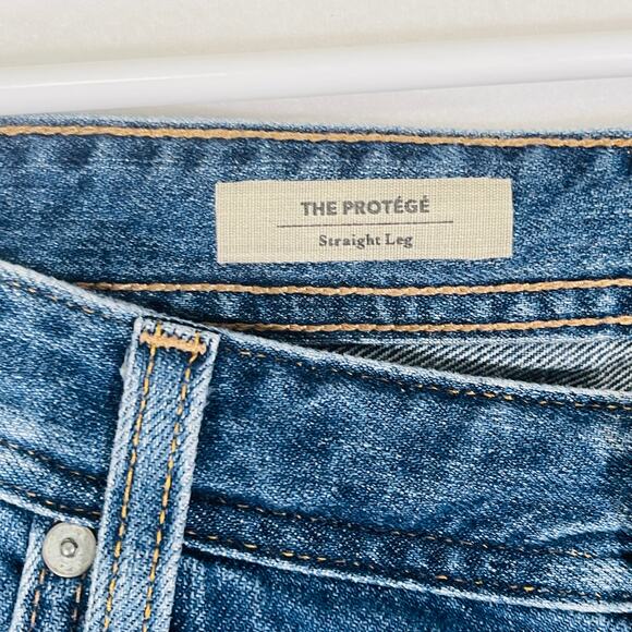 AG Adriano Goldschmied Men's 36x34 The Protege Straight Leg Blue Denim Jean USA - Picture 8 of 10